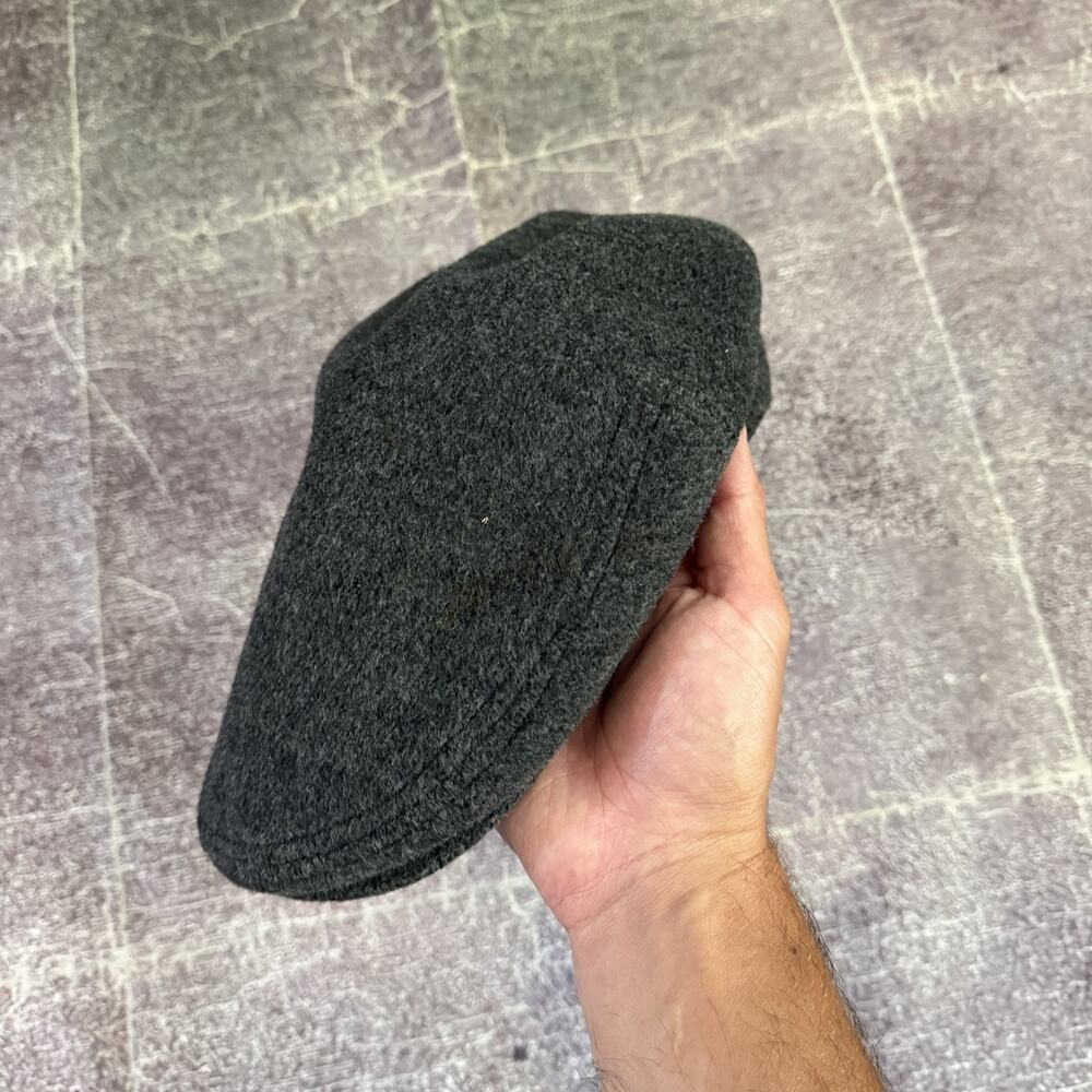 Men's Vintage 80's Scala Classica Gray Cashmere Blend Newsboy Flat Hat Cap Sz L